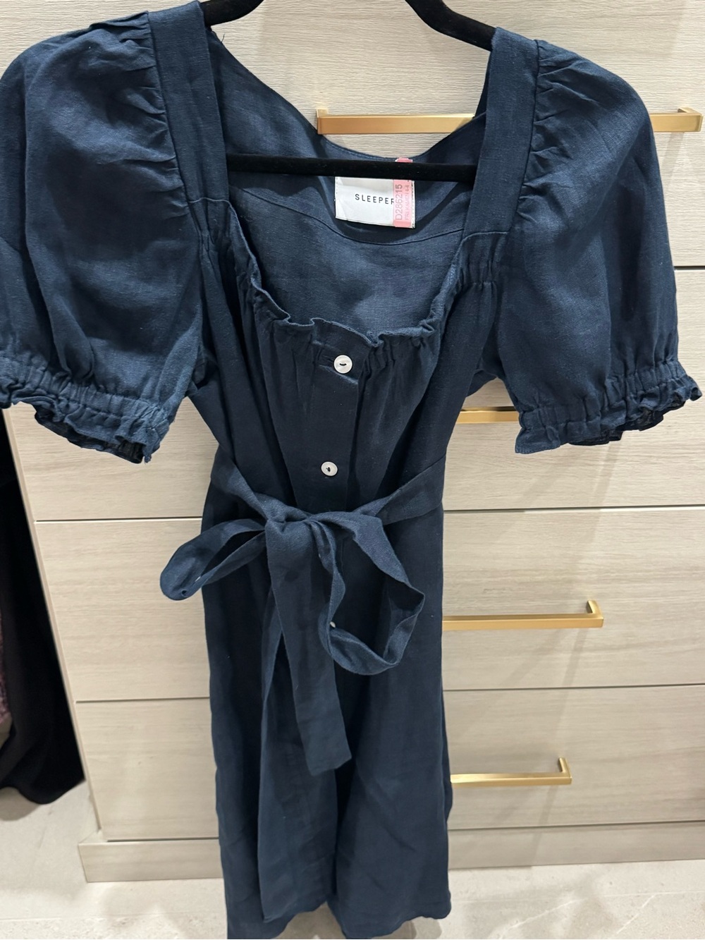 Sleeper Linen Dress - Navy Medium